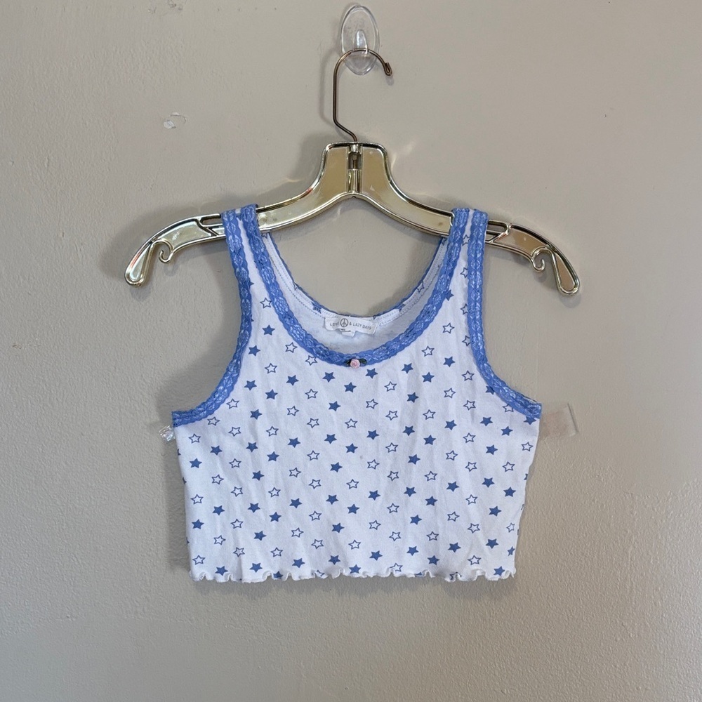 Blue Star Print Women's Tank Top